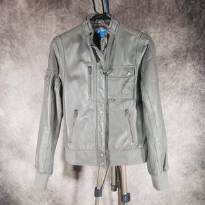 leather adidas jacket